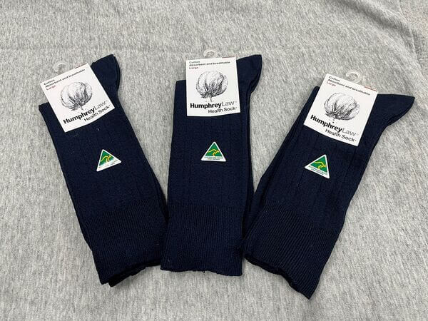 Humphrey Law Mens Navy Cotton Socks - Panthers Menswear